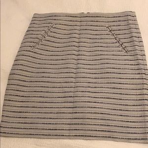 Ann Taylor LOFT Blue and Black Stripped Skirt